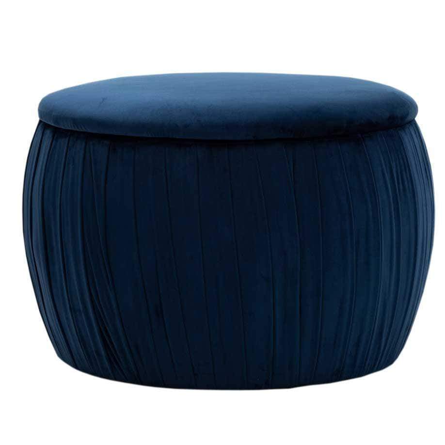 SPACE SAVER BLUE OTTOMAN